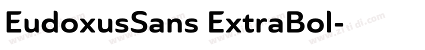 EudoxusSans ExtraBol字体转换